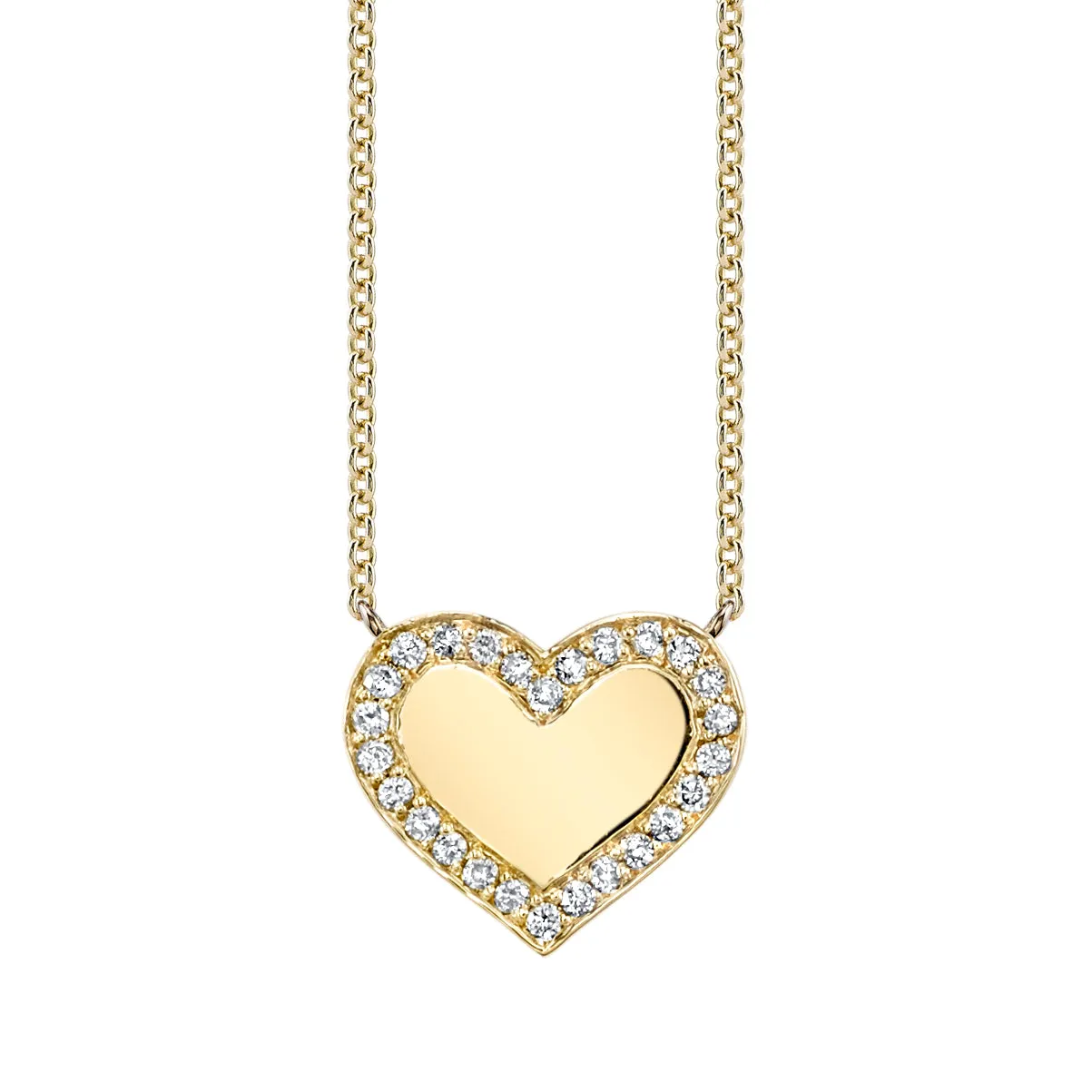 Custom Pave Heart Necklace