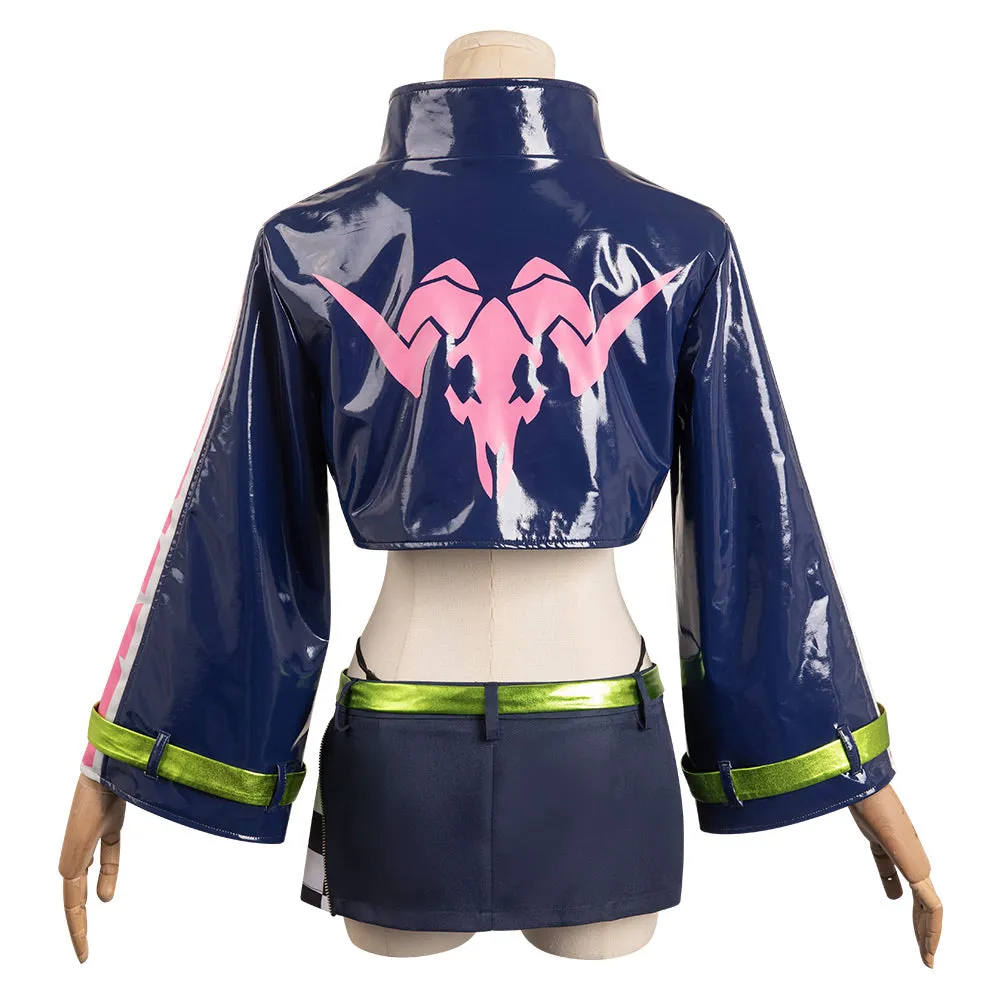 Cyberpunk Edgerunner Rebecca Racing Jacket Cosplay Costume Fancy Outfit Halloween Carnival Suit