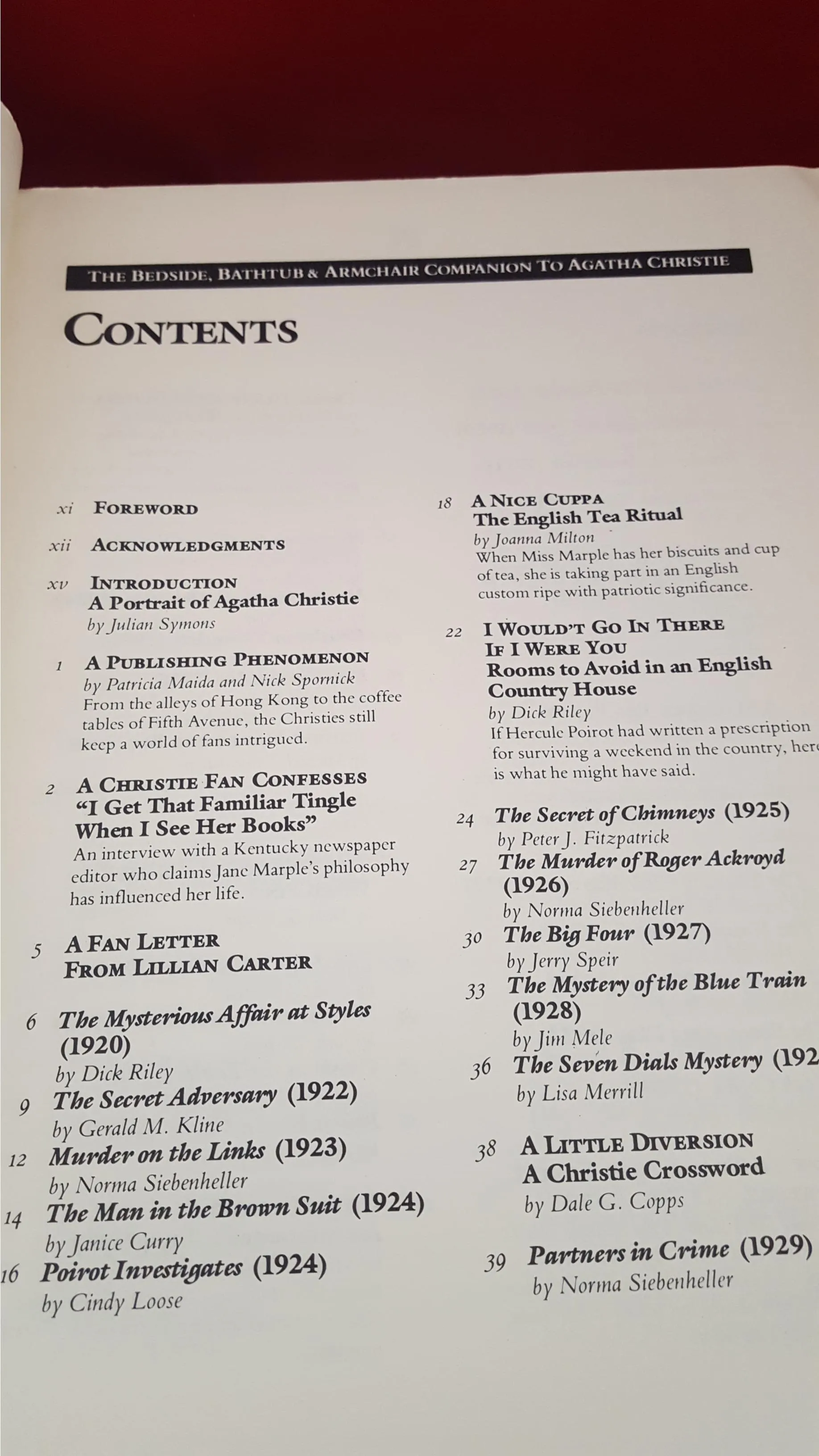 D Riley & P McAllister - Bedside Companion to Agatha Christie, Ungar, 1979