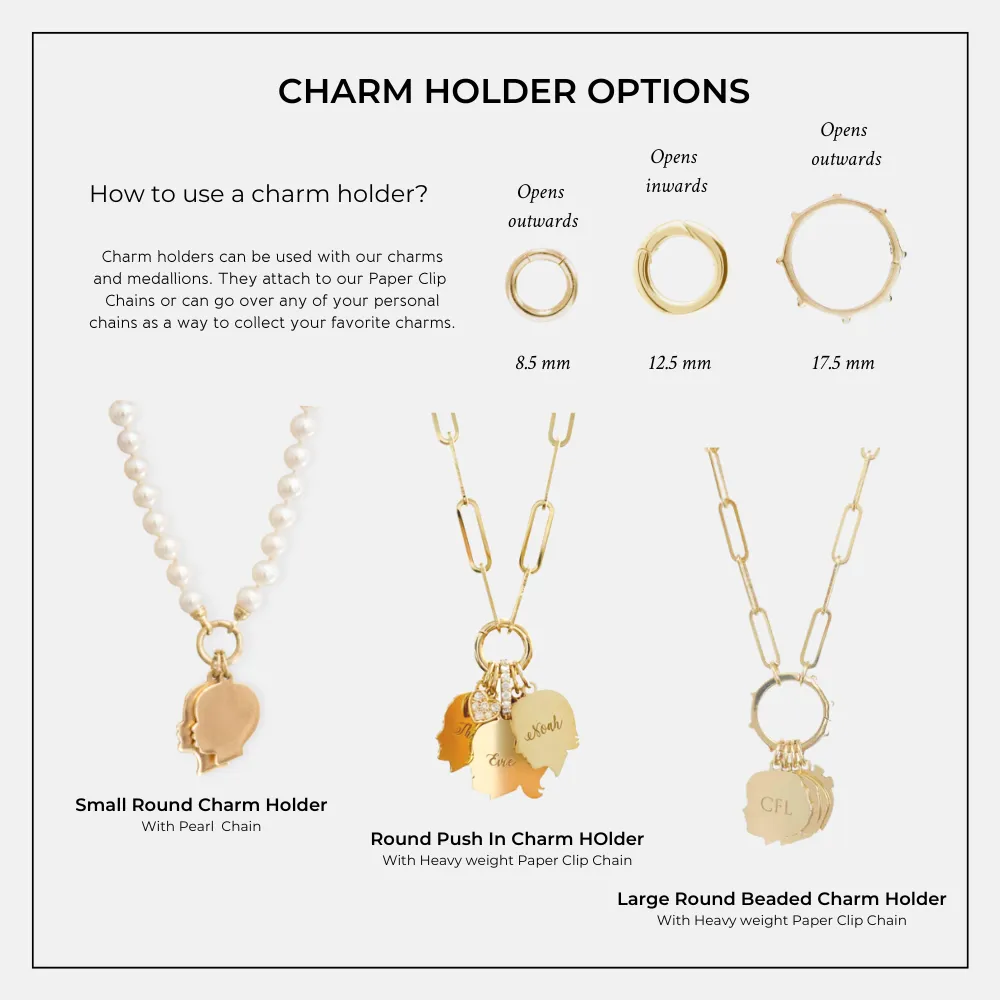 Dainty Weight Paperclip Chain Necklace with Charm Holder