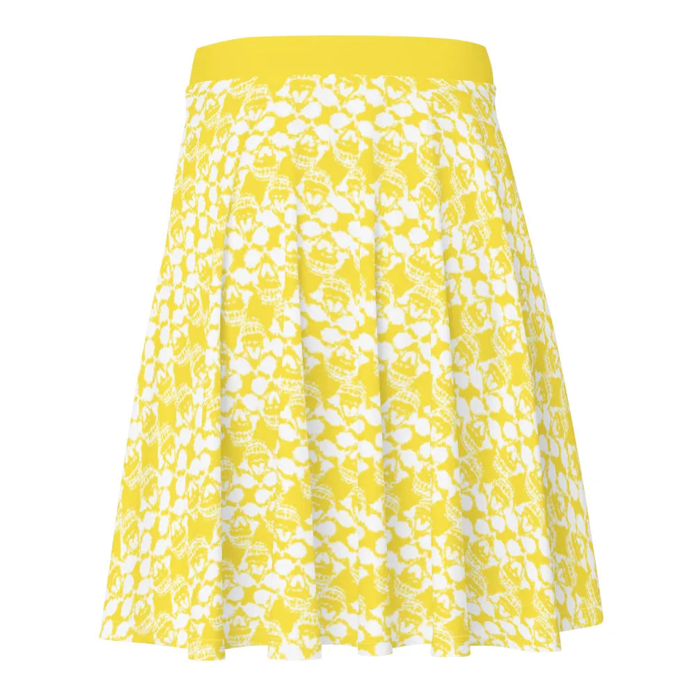 Daisy Skull Skater Skirt
