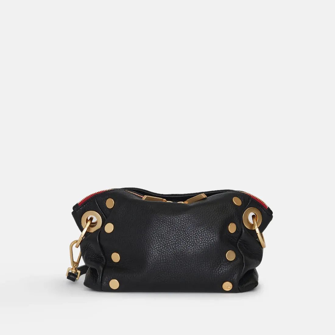 Daniel Crossbody Clutch (Black Red Zip)