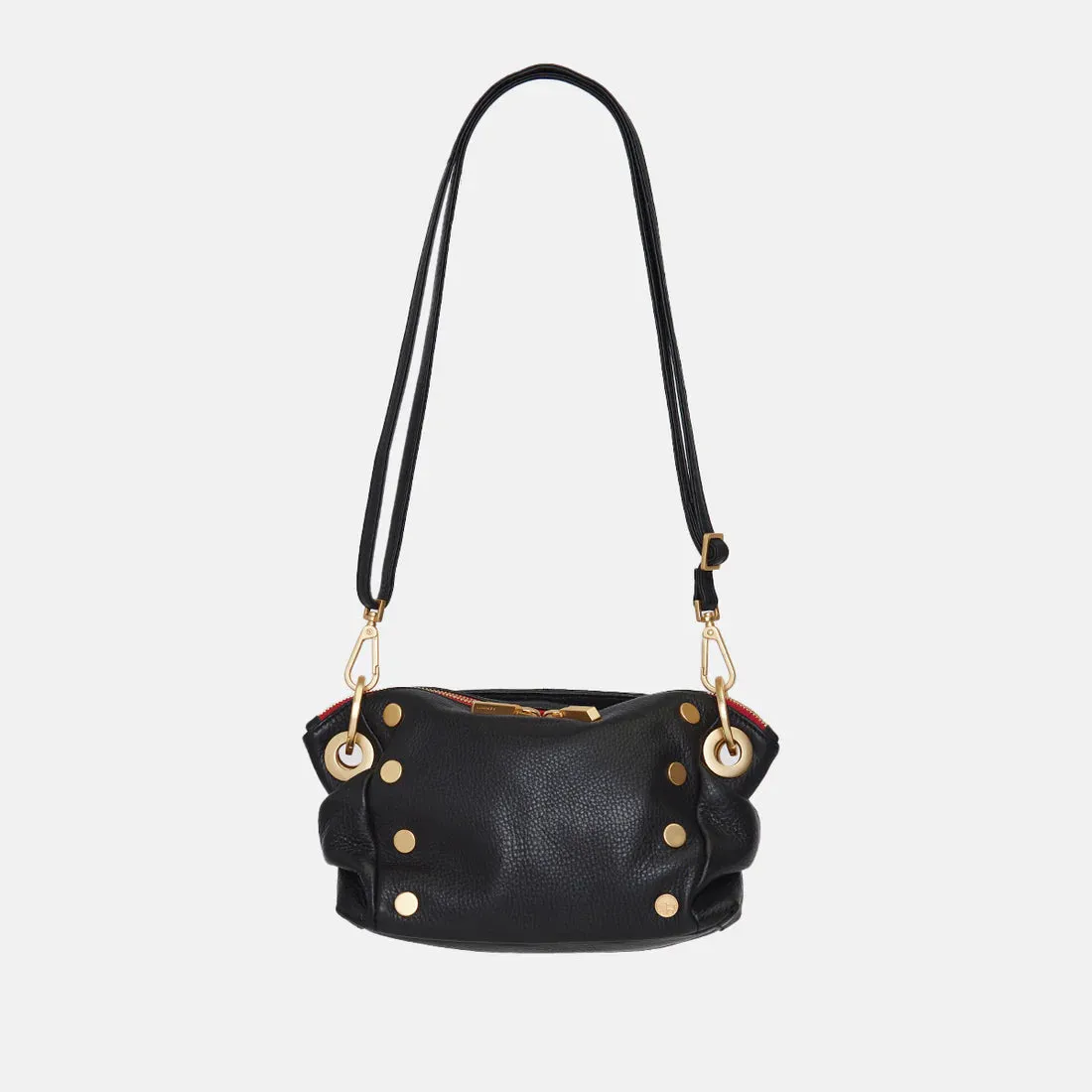 Daniel Crossbody Clutch (Black Red Zip)