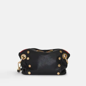 Daniel Crossbody Clutch (Black Red Zip)
