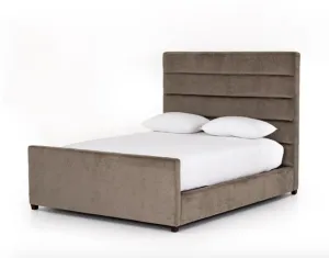 DAPHNE QUEEN BED, SAGE WORN VELVET