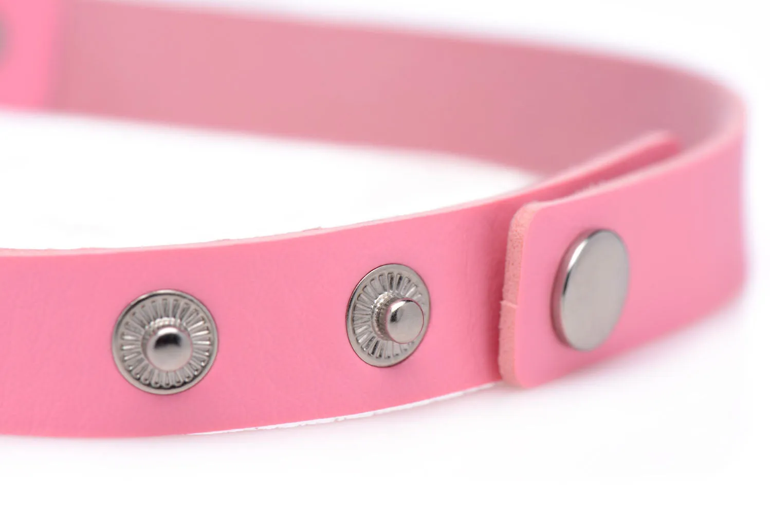 Dark Heart Chrome Heart Black Choker - Pink