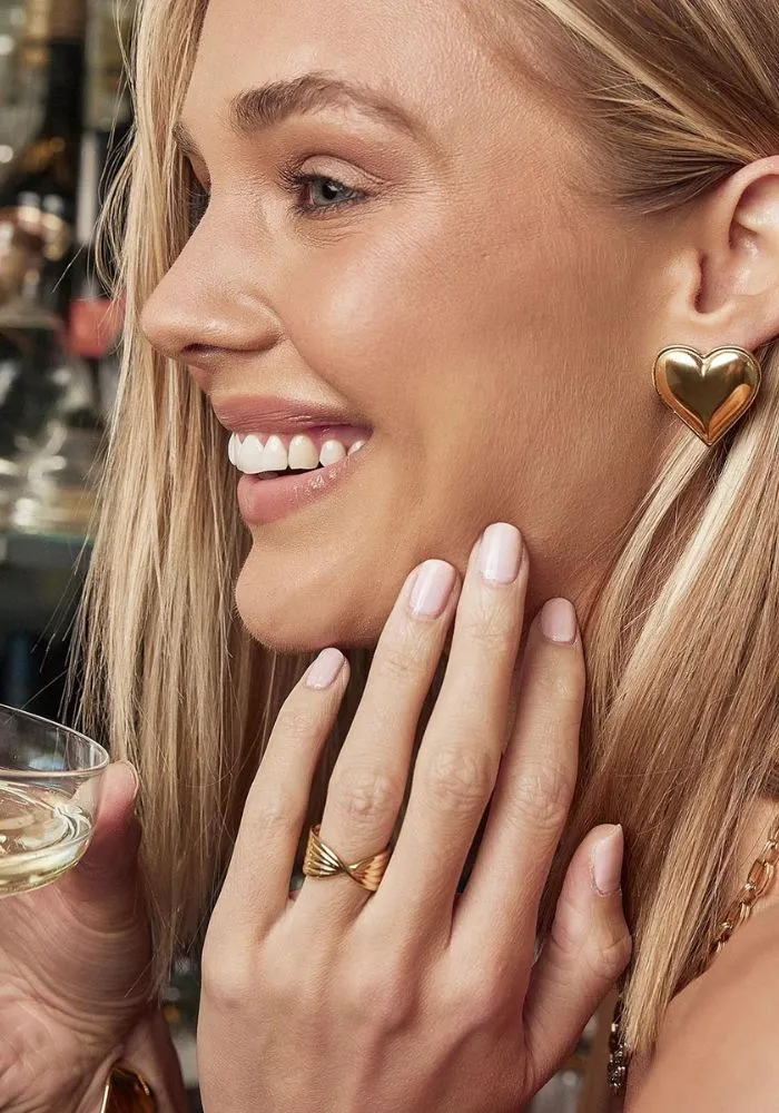 Darling Heart Earrings- Gold