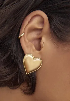 Darling Heart Earrings- Gold