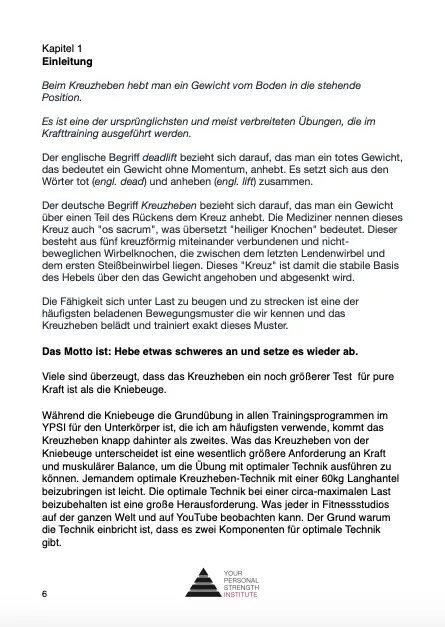 Das YPSI Kreuzheben Handbuch