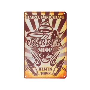 Decorative Plaque for Barber Shop B072 'Barber Shop Best in Town'