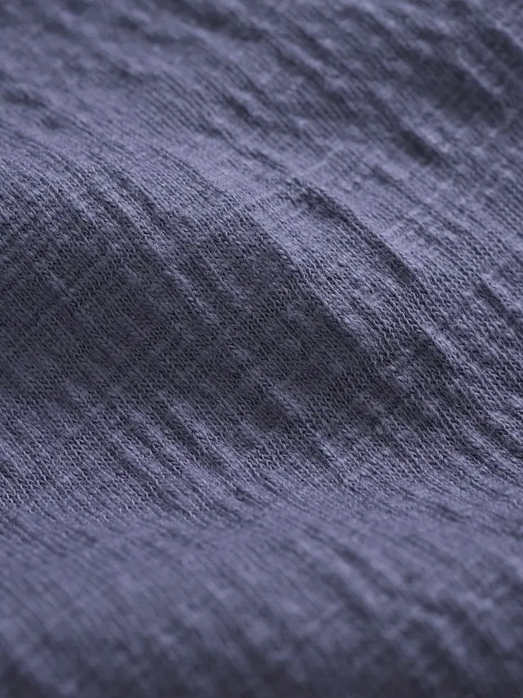 Delavine Textured Midi Skirt - Worn Blue