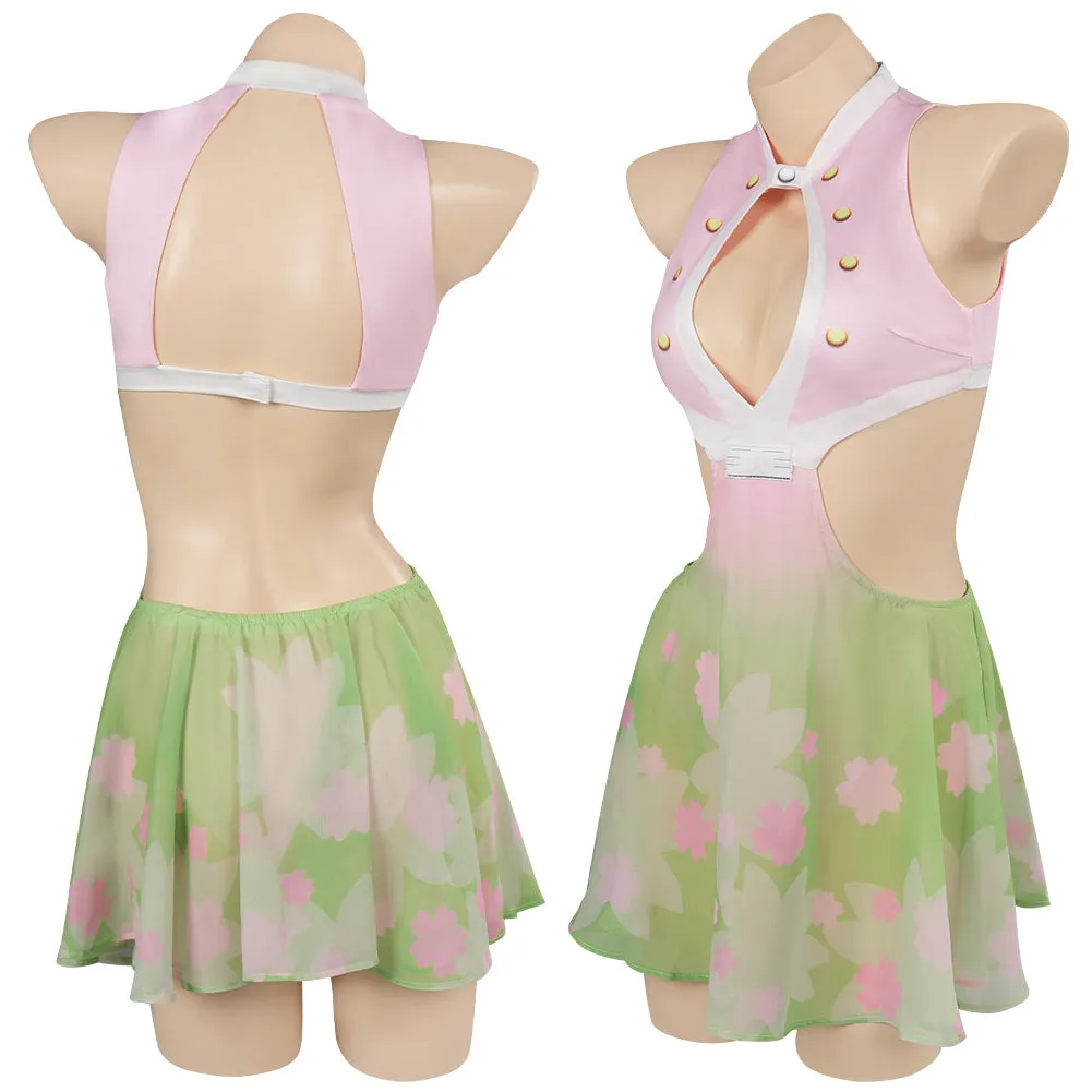 Demon Slayer Blade Kanroji Mitsuri Cosplay Original Swimsuit Party Disguise Suit