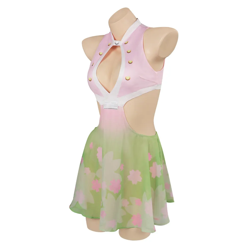 Demon Slayer Blade Kanroji Mitsuri Cosplay Original Swimsuit Party Disguise Suit