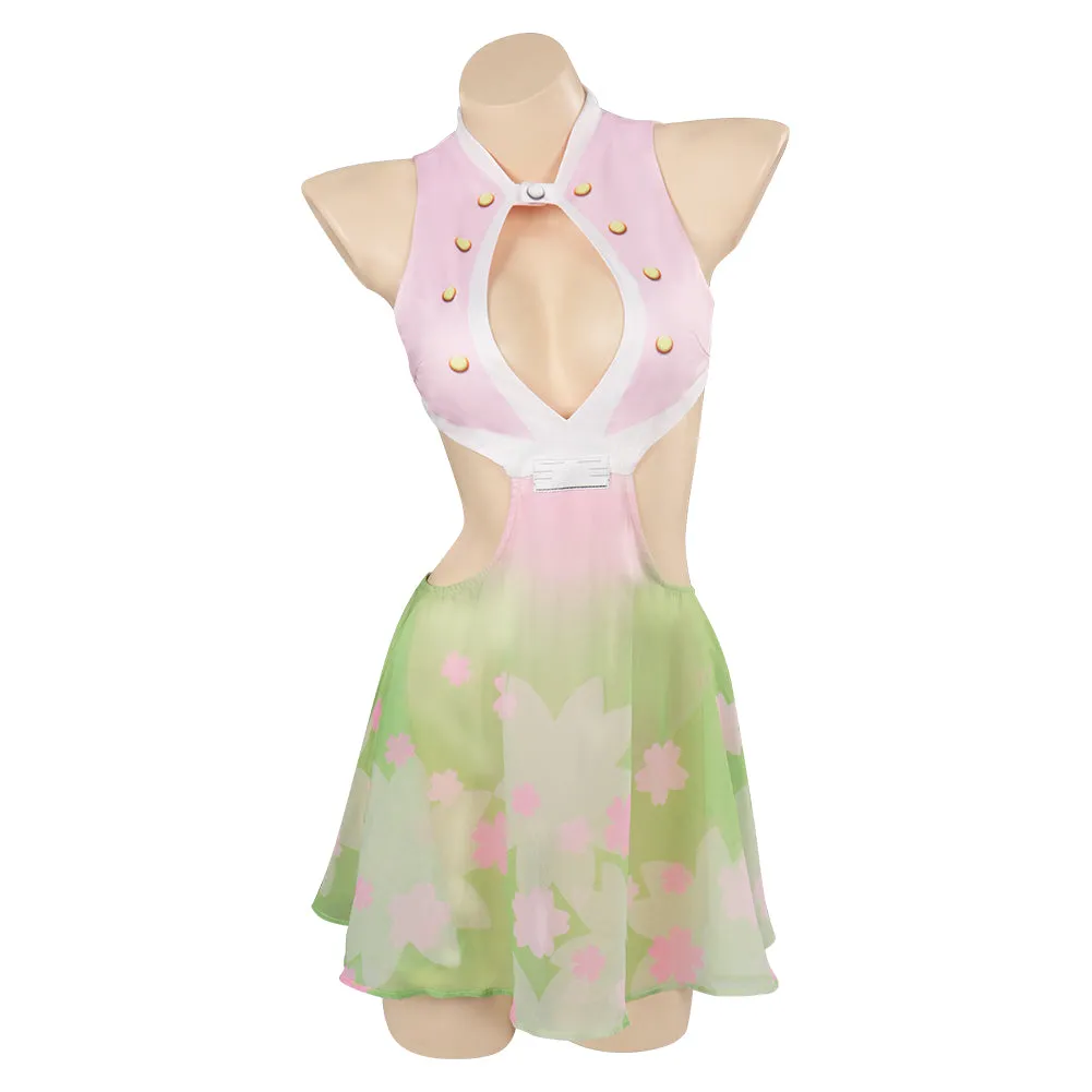 Demon Slayer Blade Kanroji Mitsuri Cosplay Original Swimsuit Party Disguise Suit