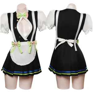 Demon Slayer Kanroji Mitsuri Cosplay Costume Maid Dress  Outfits Halloween Carnival Suit