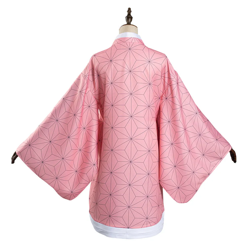 Demon Slayer: Kimetsu no Yaiba Kimono Coat Kamado Nezuko Cosplay Costume