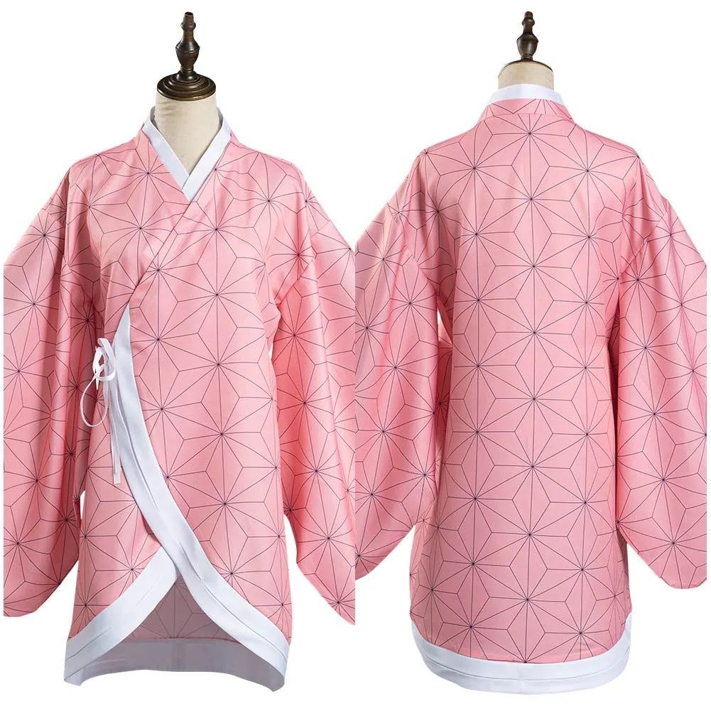 Demon Slayer: Kimetsu no Yaiba Kimono Coat Kamado Nezuko Cosplay Costume