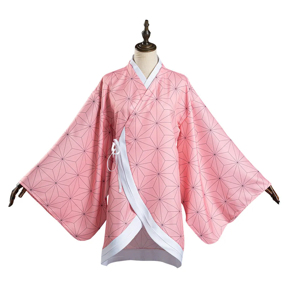 Demon Slayer: Kimetsu no Yaiba Kimono Coat Kamado Nezuko Cosplay Costume