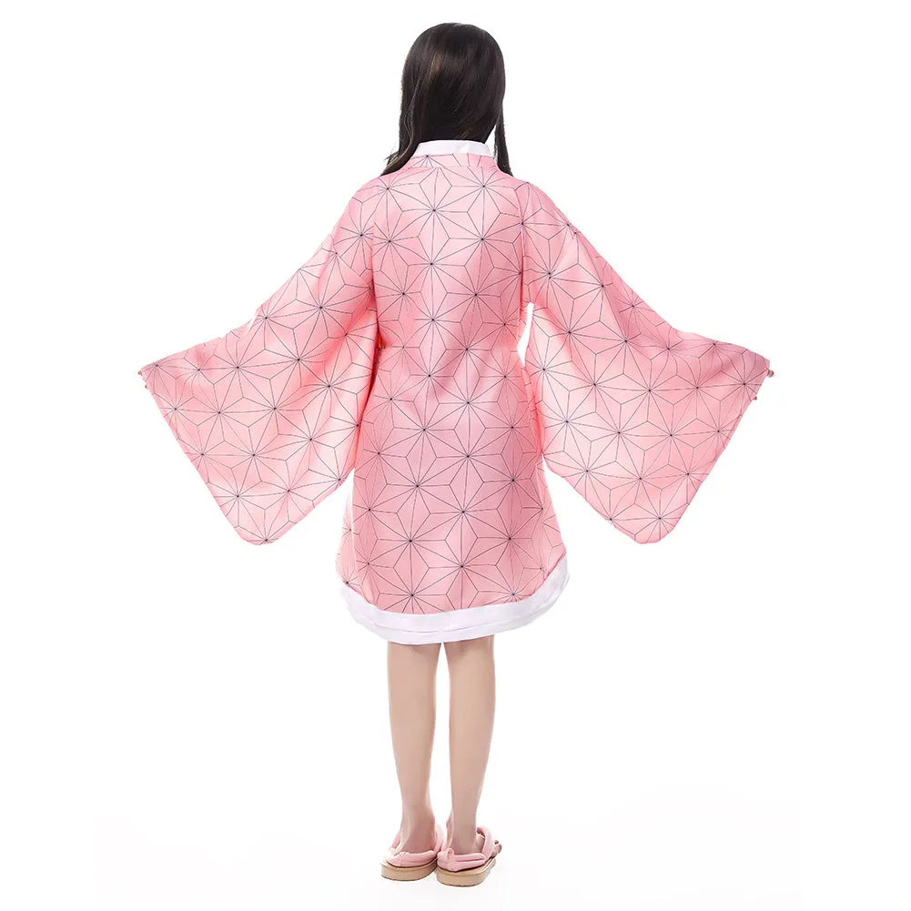 Demon Slayer: Kimetsu no Yaiba Kimono Coat Kamado Nezuko Cosplay Costume
