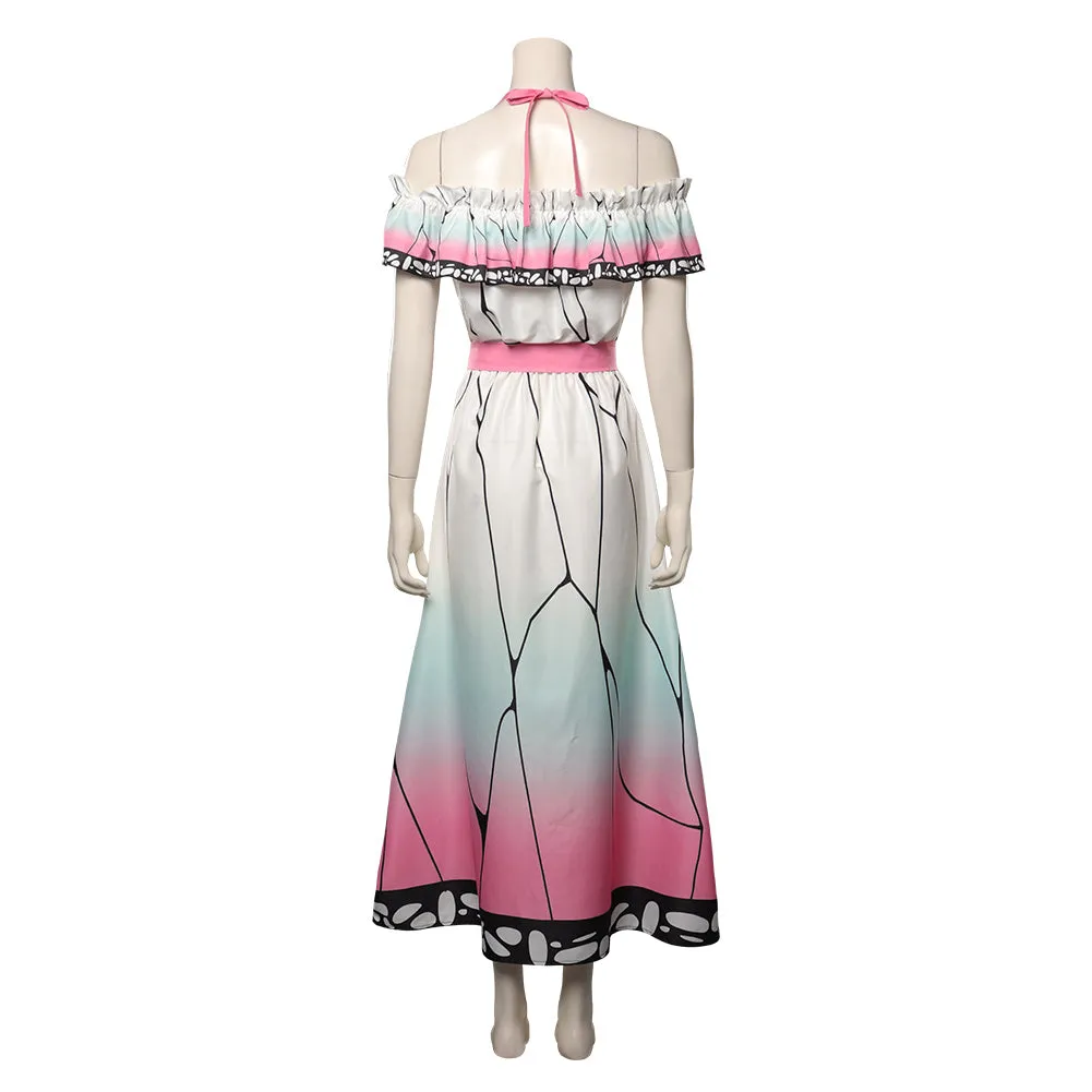 Demon Slayer Kochou Shinobu Cosplay Costume Dress  Outfits Halloween Carnival Suit
