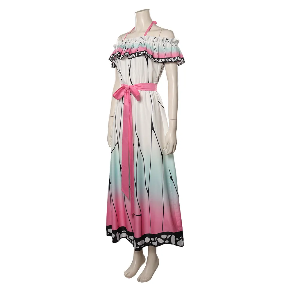Demon Slayer Kochou Shinobu Cosplay Costume Dress  Outfits Halloween Carnival Suit