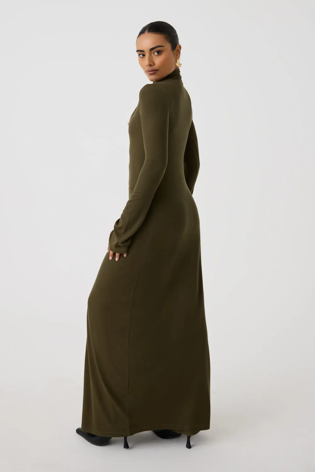 Diagonal Button Dress
