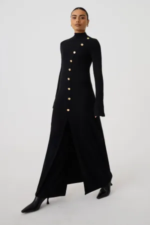 Diagonal Button Dress