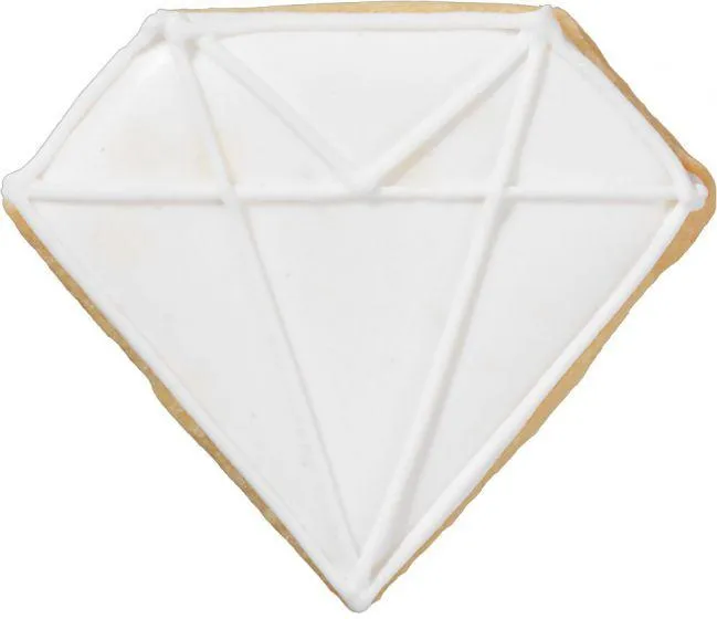 Diamond Cookie Cutter with Internal Detail 6cm