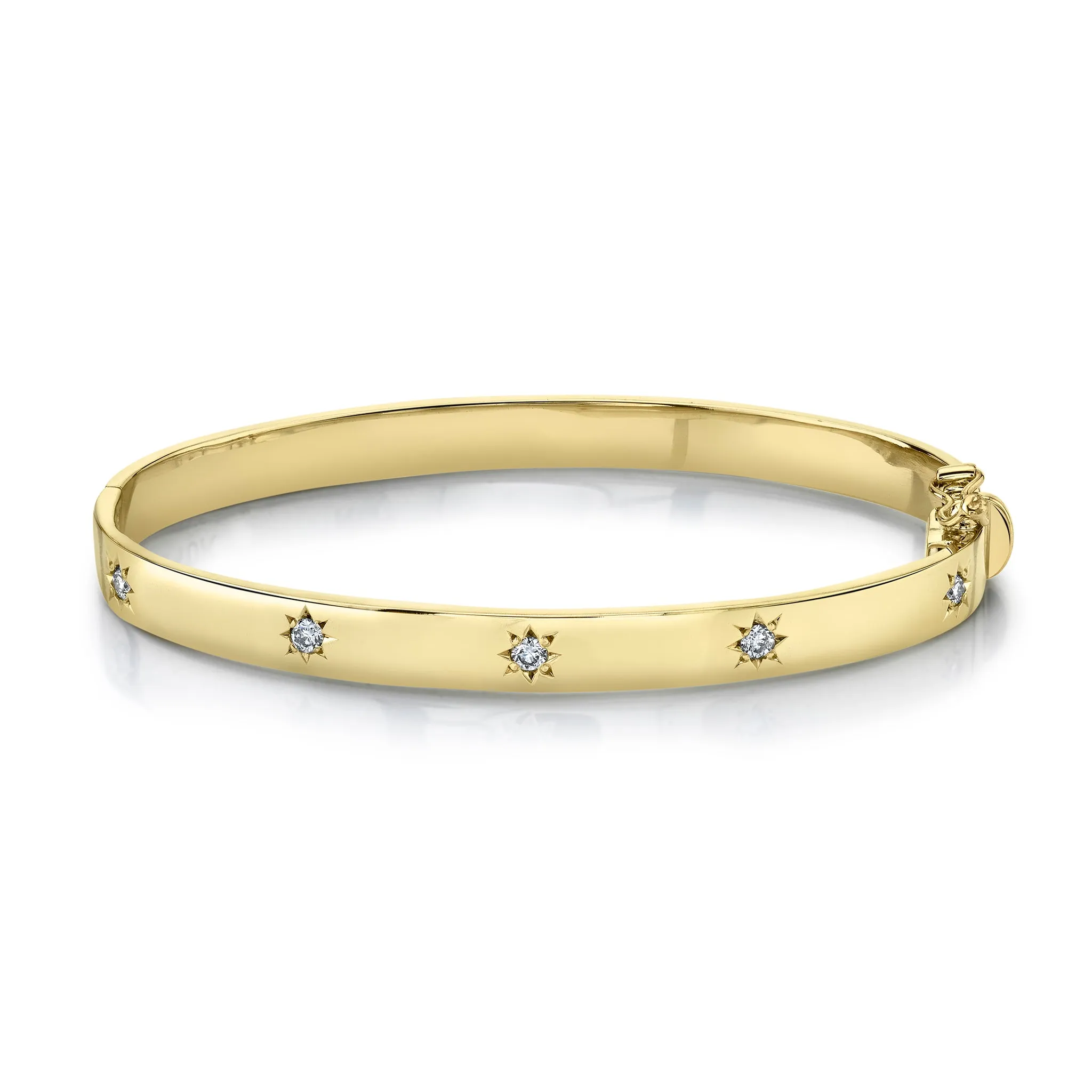 Diamond Hinged Cuff Bracelet