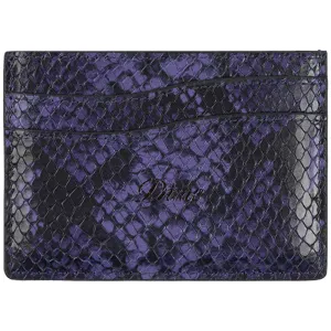 Dime MTL Embossed Leather Cardholder Purple Snake