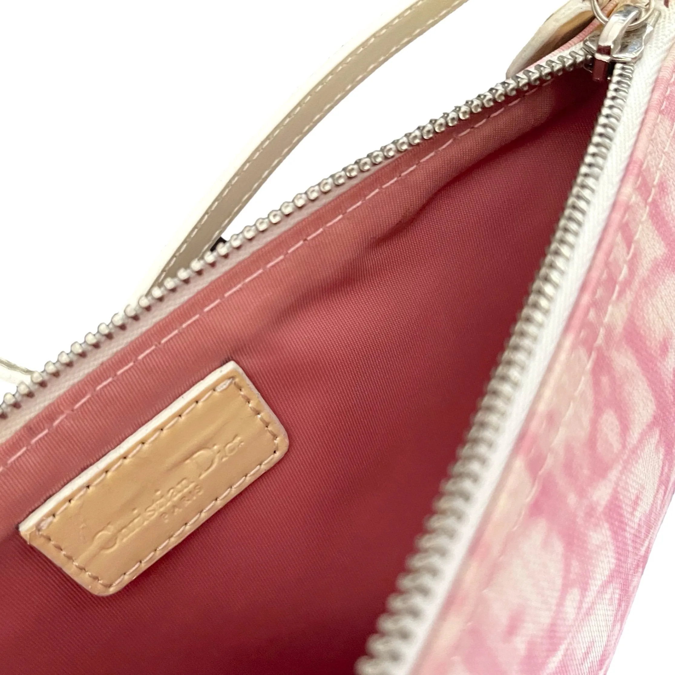 Dior Pink Monogram Mini Saddle Bag