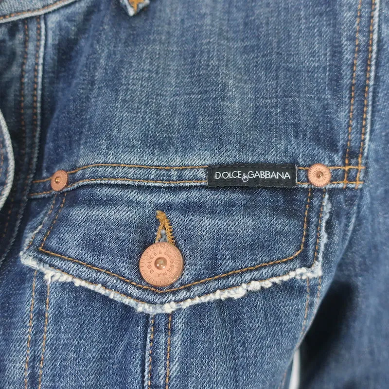 Dolce & Gabbana Jean Jacket Dark Blue Denim Size 42