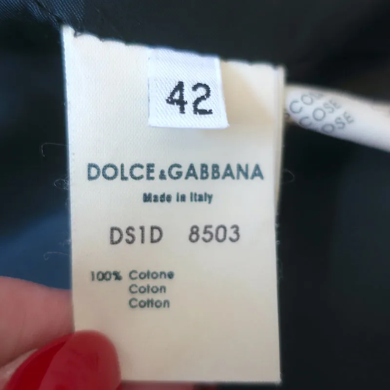Dolce & Gabbana Jean Jacket Dark Blue Denim Size 42