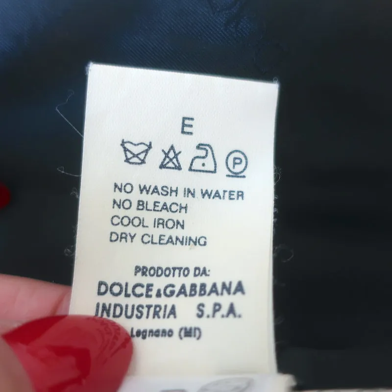 Dolce & Gabbana Jean Jacket Dark Blue Denim Size 42
