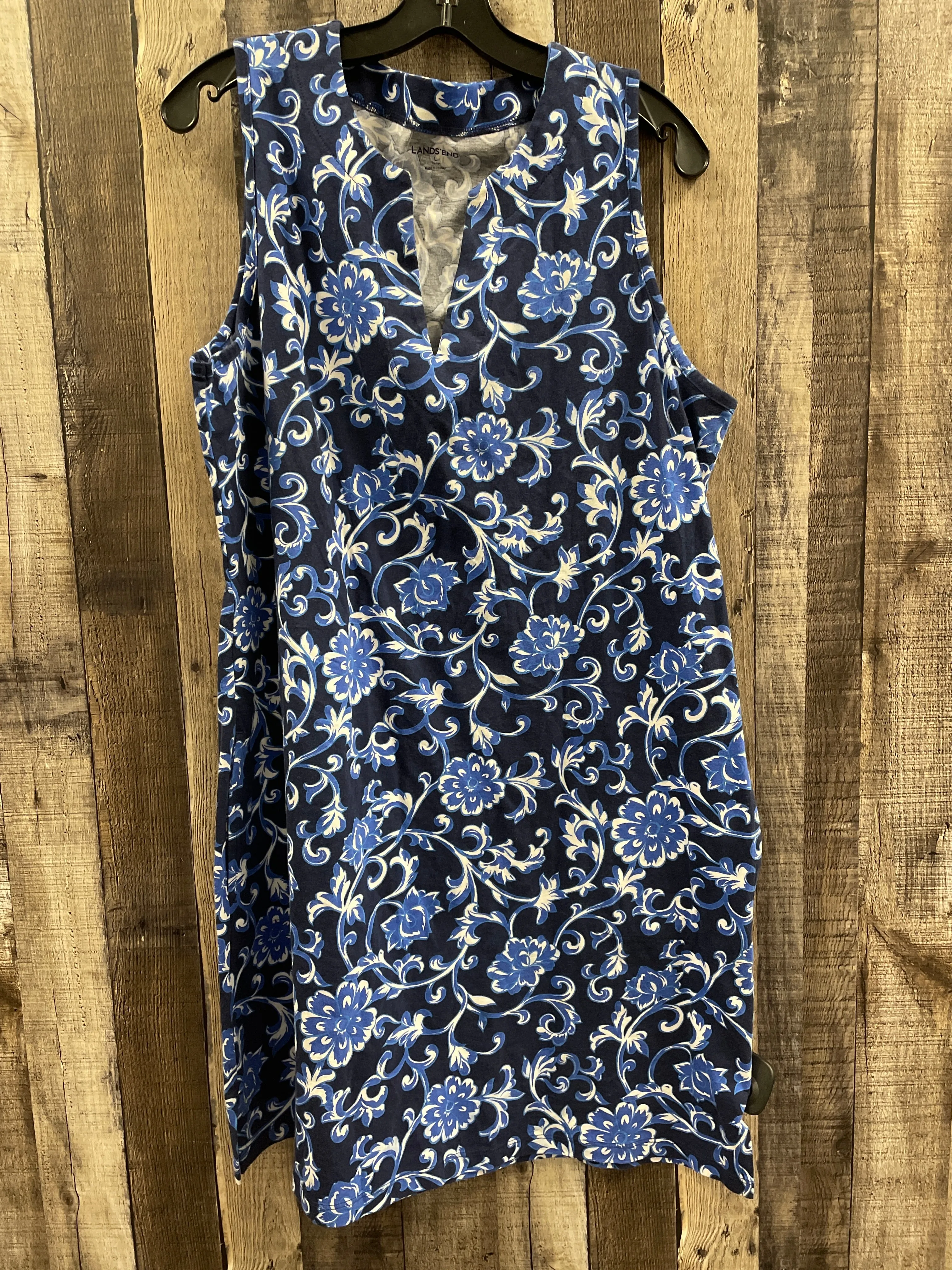 Dress Casual Short By Lands End In Blue, Size: L