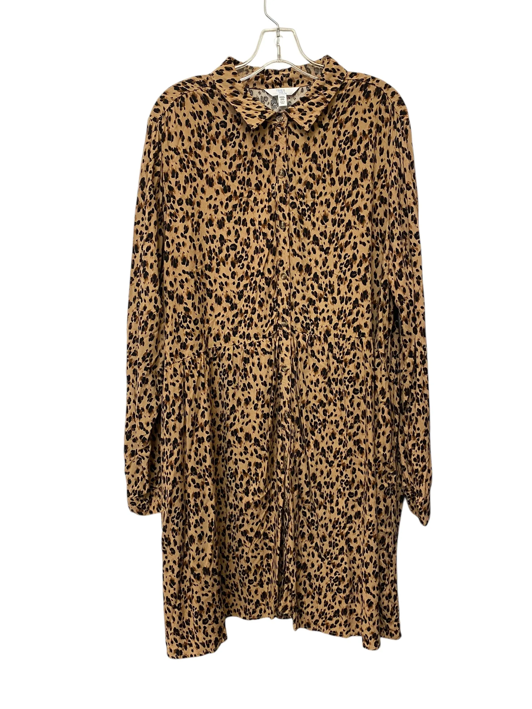 Dress Casual Short By Time And Tru In Animal Print, Size: 22