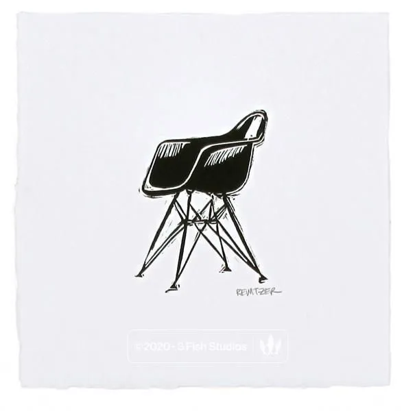 Eames Molded Plastic Chair w/ Eiffel Base