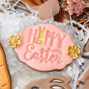 Easter Fondant  Embosser 'Happy Easter' with Bunny