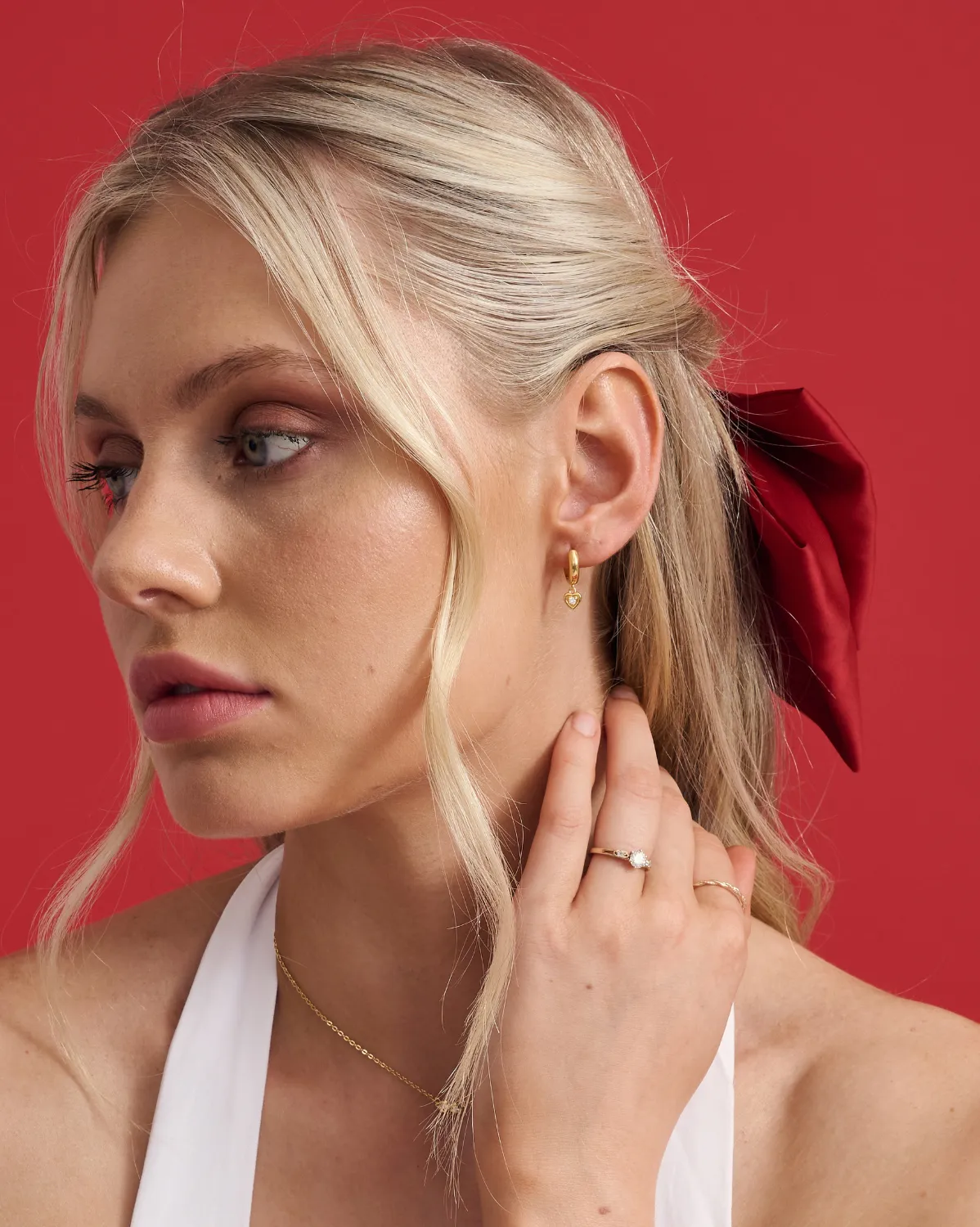 Ella Bold Heart Hoops
