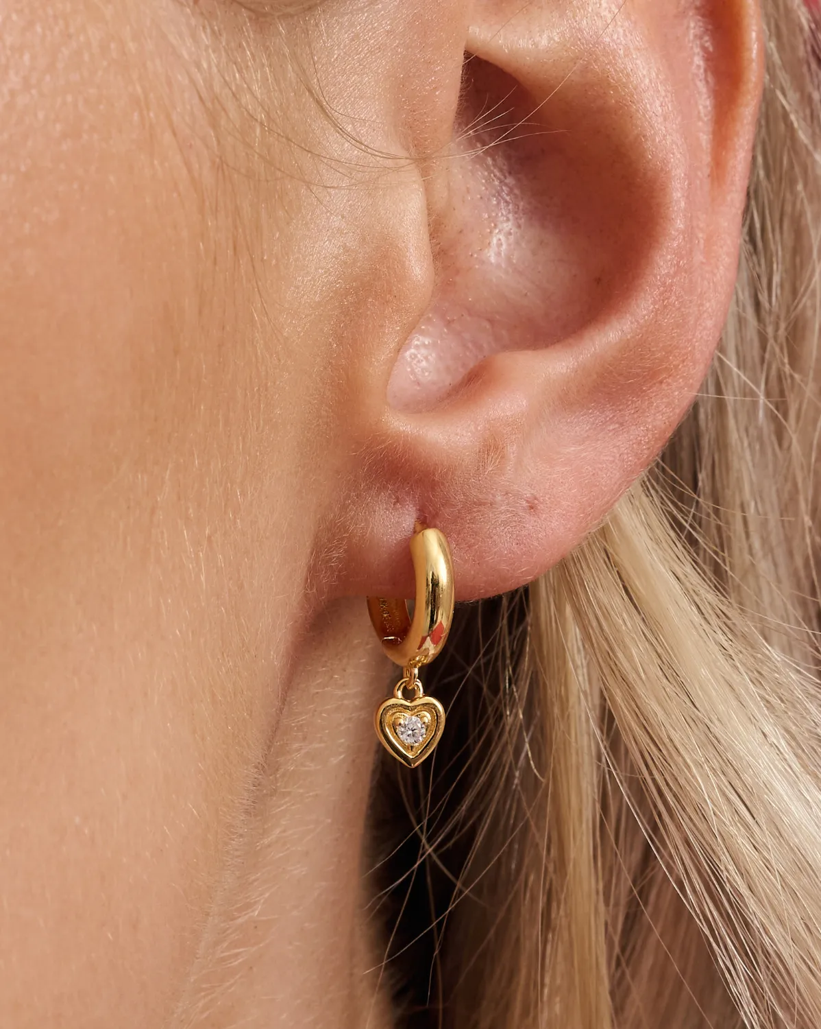 Ella Bold Heart Hoops