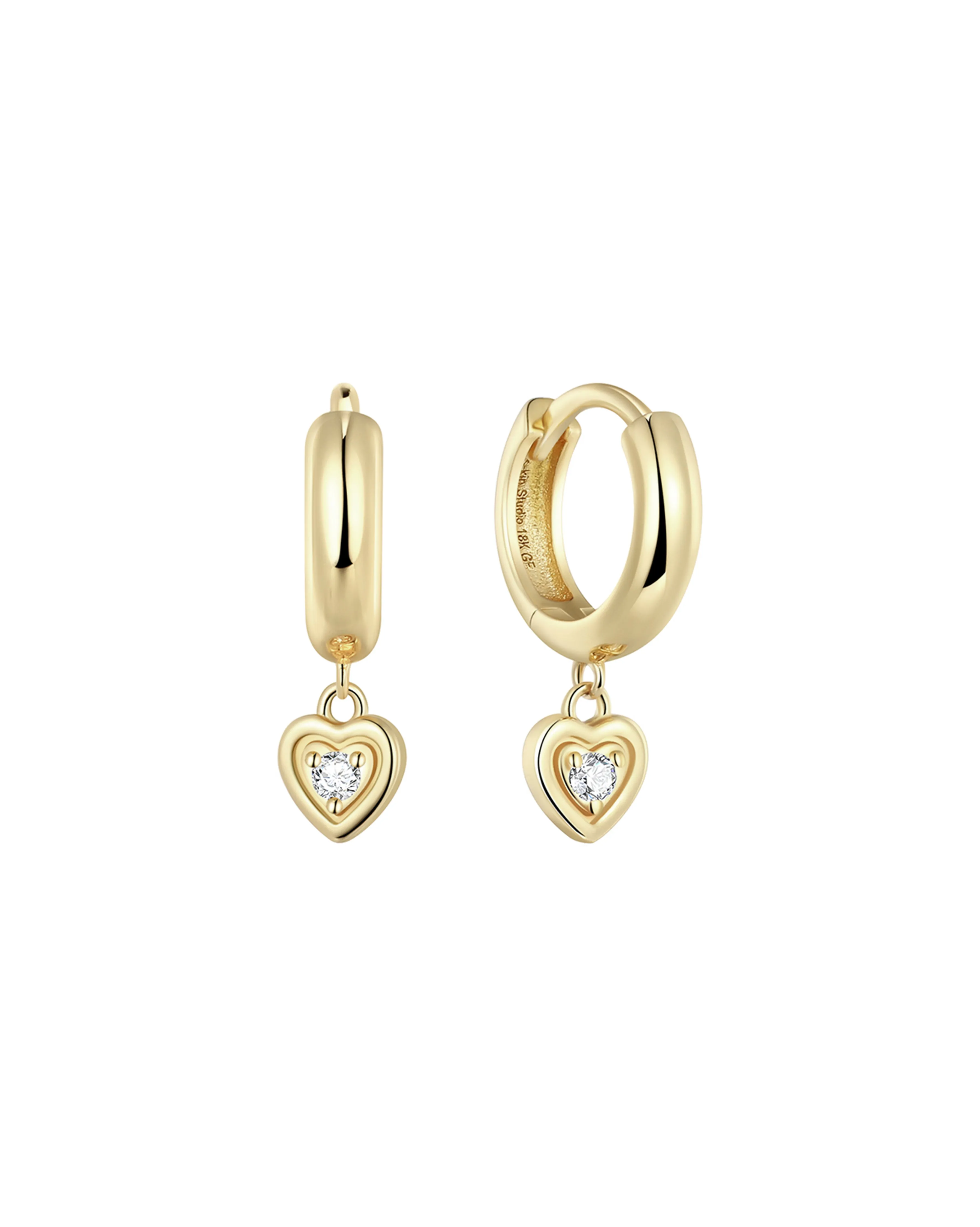 Ella Bold Heart Hoops