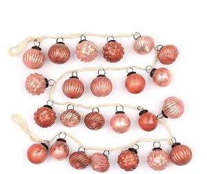 EMBOSSED MERCURY GLASS ORNAMENTAL GARLAND