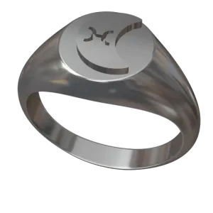 Embossed moonshine symbol