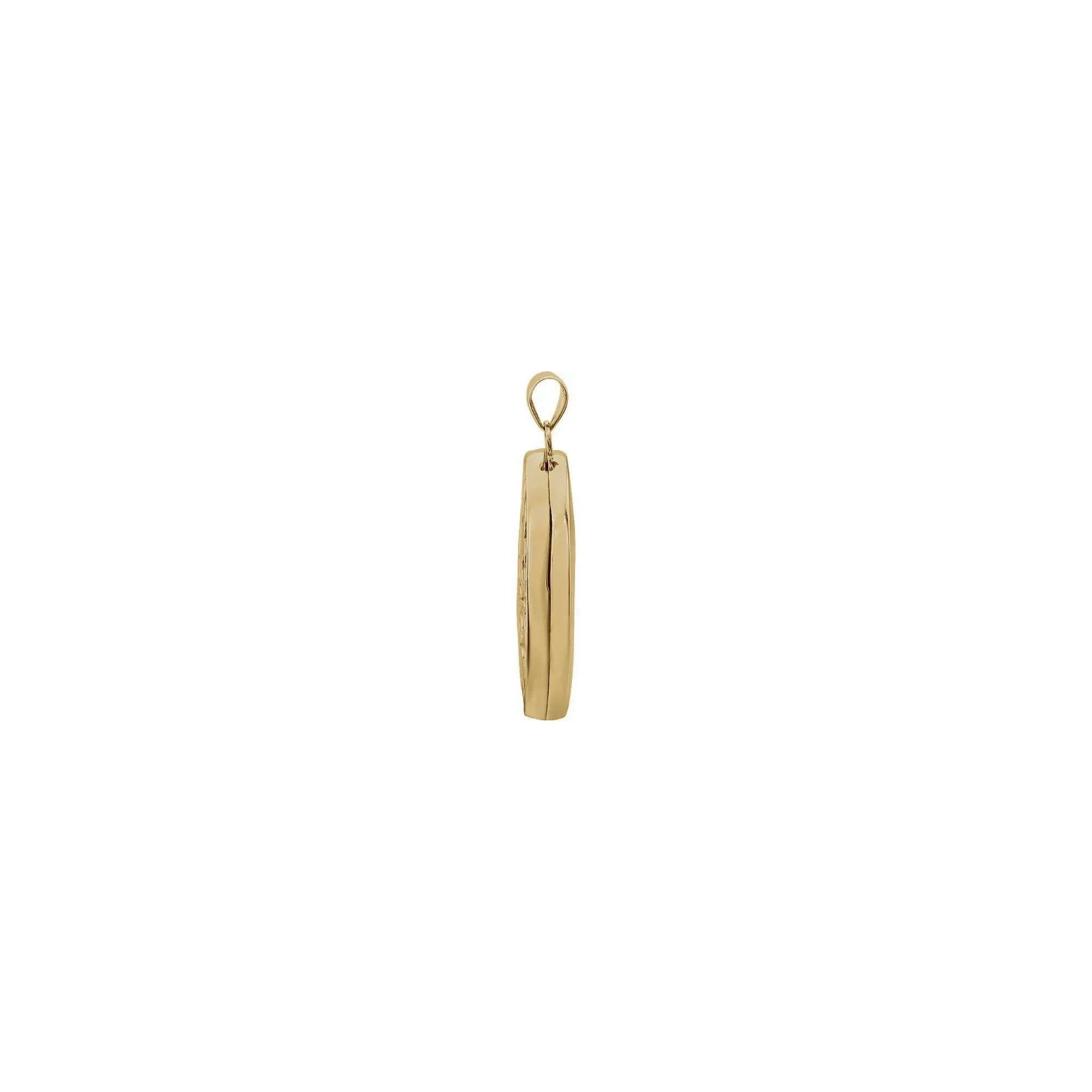 Embossed Oval Gold Locket (14K)