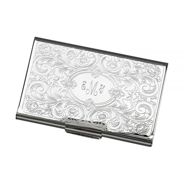 Embossed Scroll Card Holder