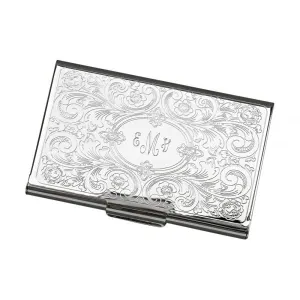 Embossed Scroll Card Holder
