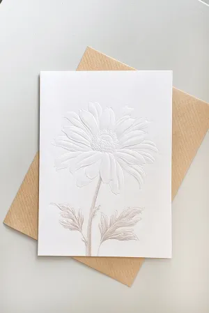 Embossed Sunflower Greeting Card