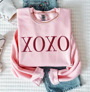 Embossed XOXO Valentines Day Crewneck