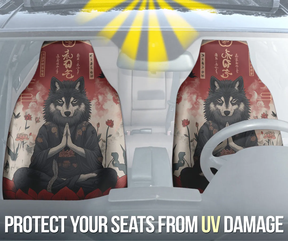 Enlightened Wolf Car seat Covers