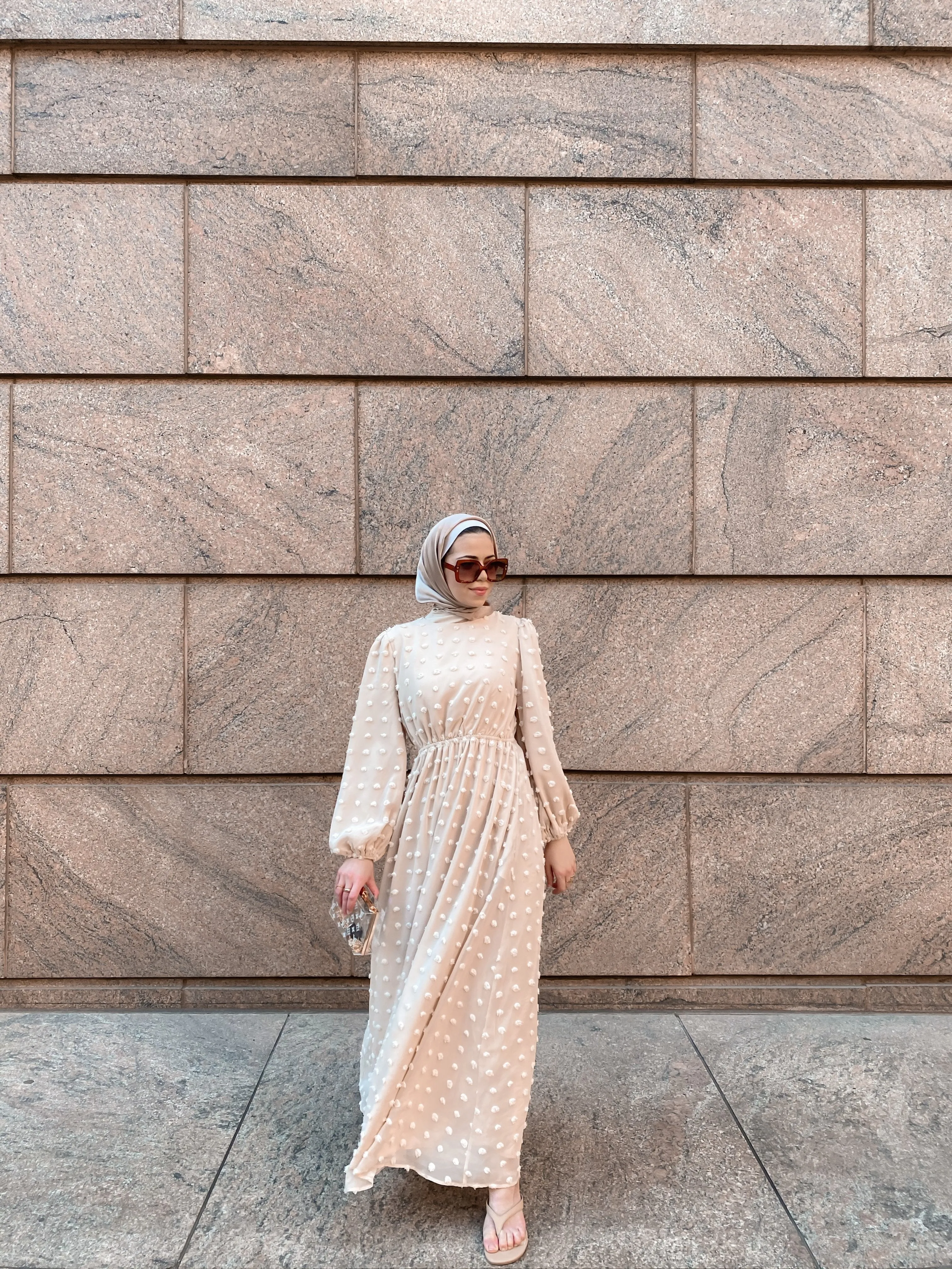 Eva Maxi Dress - Embossed Dots